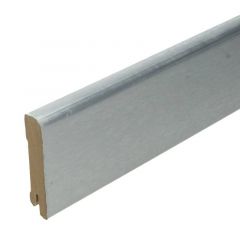 Alu Luxe plint 70x15 geborsteld Aluminium fineer, 2.5 m1