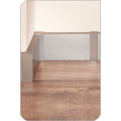 Aluminium plint recht Zilver 60x15mm binnenhoek