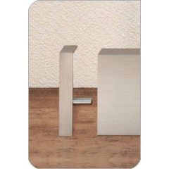 Aluminium plint recht Zilver 60x15mm eindstuk links