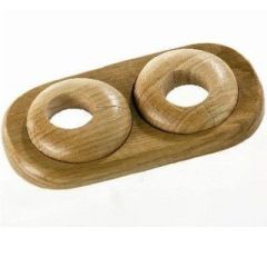 Eiken Houten dubbele rozetten 22mm