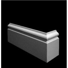 MDF Sierplinten, 190x18mm, 2.44 m1. 2x gegrond, Ral 9010.