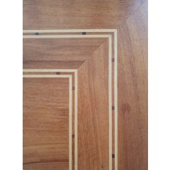 Afzelia vloer met Maple-eiken Bies - Maple houten Biezen 