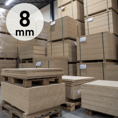 Spaanplaat ondervloer platen 8mm, 83x125cm