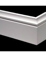 MDF Luxeplint, 120x18mm, 2.44 m1. 2x gegrond, Ral 9010.