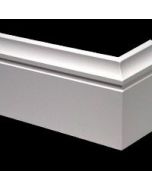 MDF Luxeplint, 140x18mm, 2.44 m1. 2x gegrond, Ral 9010.