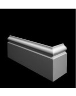 MDF Sierplinten, 190x18mm, 2.44 m1. 2x gegrond, Ral 9010.