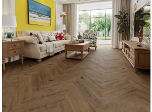 Alpha Floors SPC Rigid Click Visgraat PVC vloer Bruin Eiken 