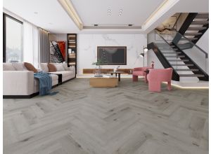 Alpha Floors SPC Rigid Click Visgraat PVC vloer Grijs Eiken