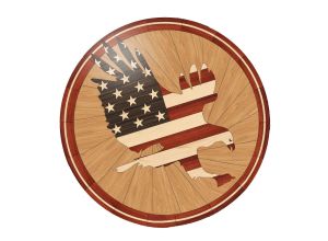 Elite Parquet Houten Medaillon American flag 2 500mm